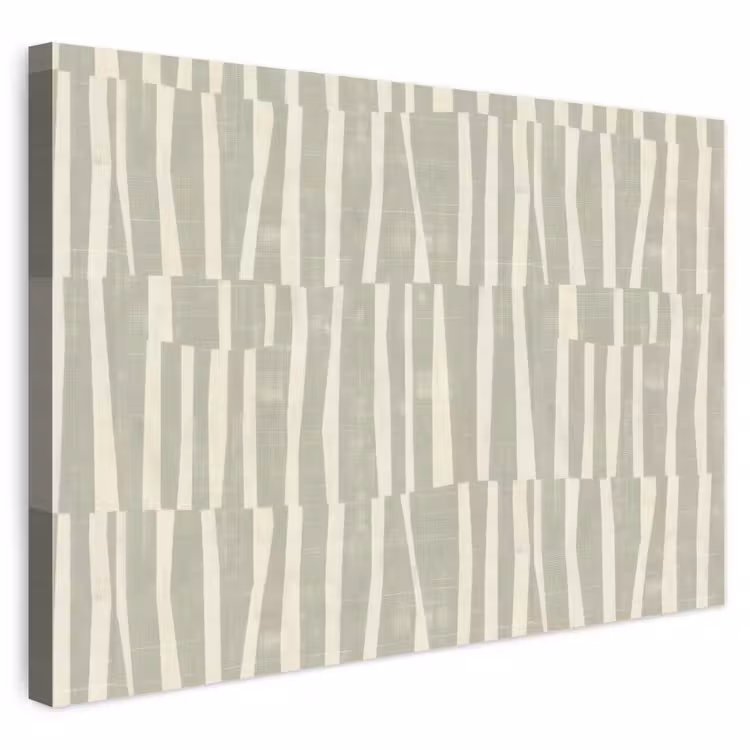 Outdoor Leinwand - Salbeigrün – Streifen – Geometrisch – Textur – Muster — 1