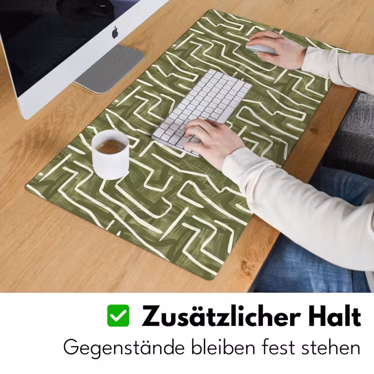 Schreibtischunterlage - Grün – Abstrakt – Pinselstriche – Muster — 3