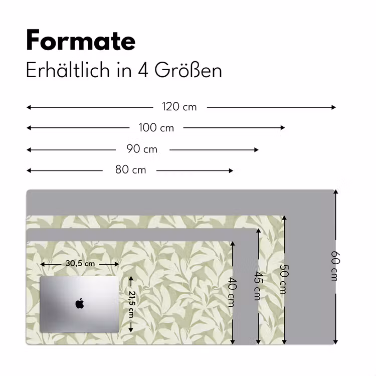 Schreibtischunterlage - Salbeigrün – Botanisch – Minimalistisch – Muster — 5