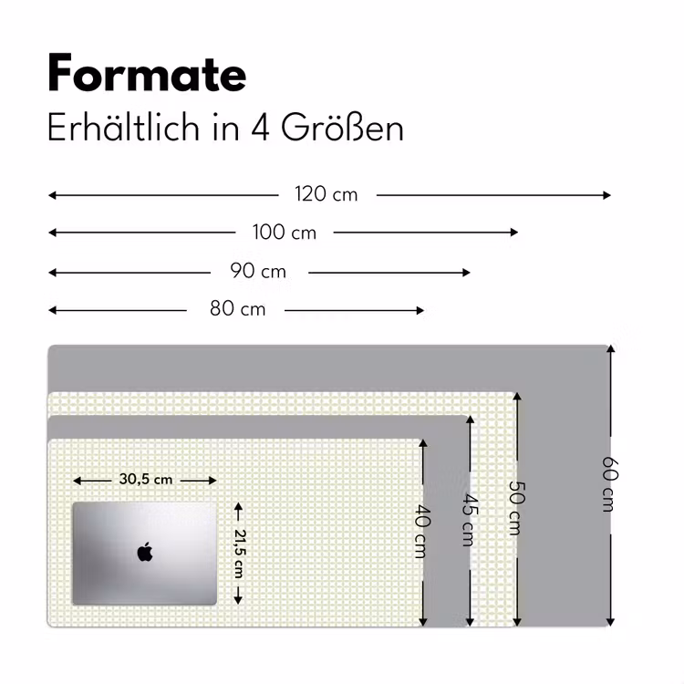 Schreibtischunterlage - Salbeigrün – Geometrisch – Kreise – Muster — 5