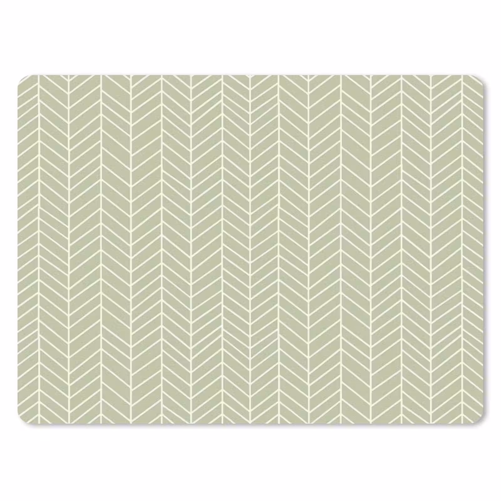 Mauspad - Salbeigrün – Fischgrät – Geometrisch – Muster — 1