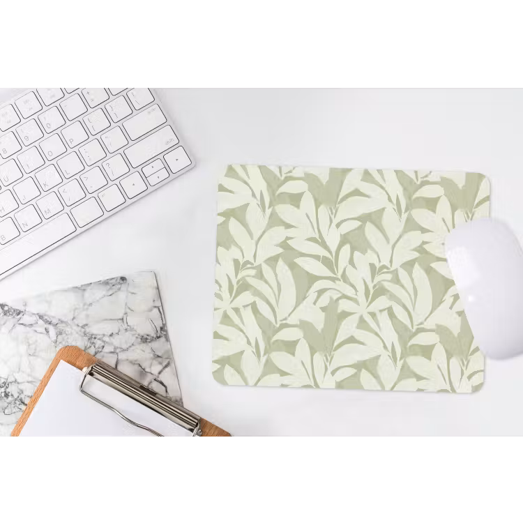 Mauspad - Salbeigrün – Botanisch – Minimalistisch – Muster — 2