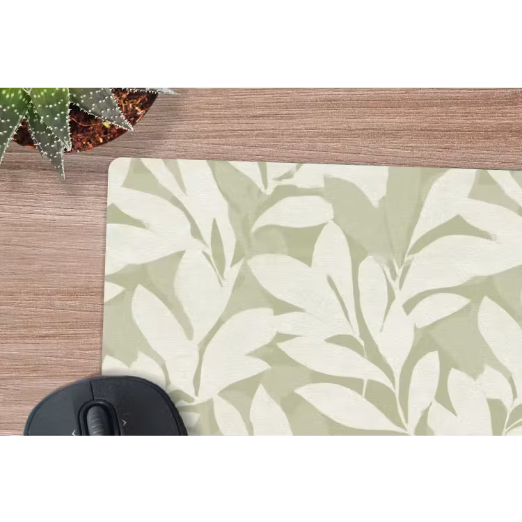 Mauspad - Salbeigrün – Botanisch – Minimalistisch – Muster — 4