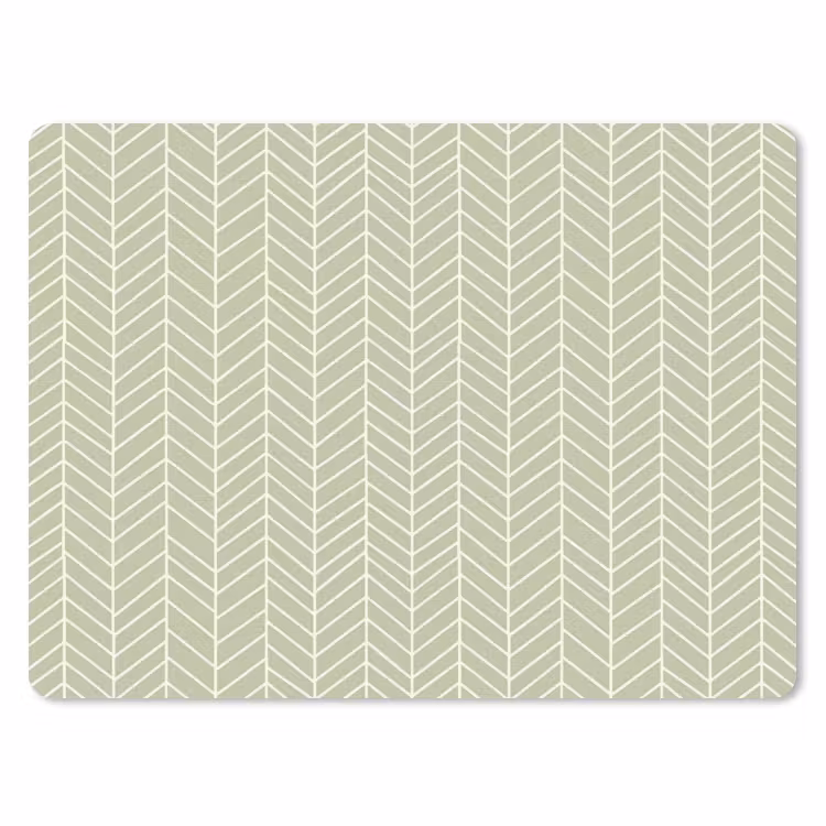 Mauspad - Salbeigrün – Fischgrät – Geometrisch – Muster — 1
