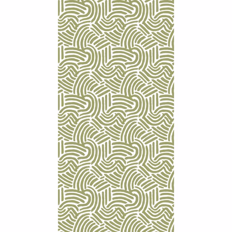 Tapete - Salbeigrün – Abstrakt – Bögen – Handgezeichnet – Muster — 2