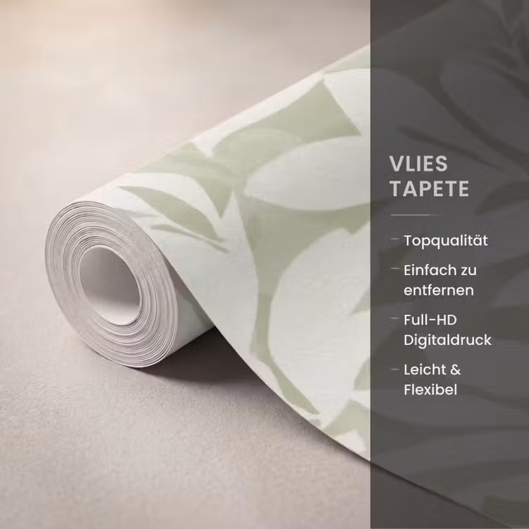 Tapete - Salbeigrün – Botanisch – Minimalistisch – Muster — 3