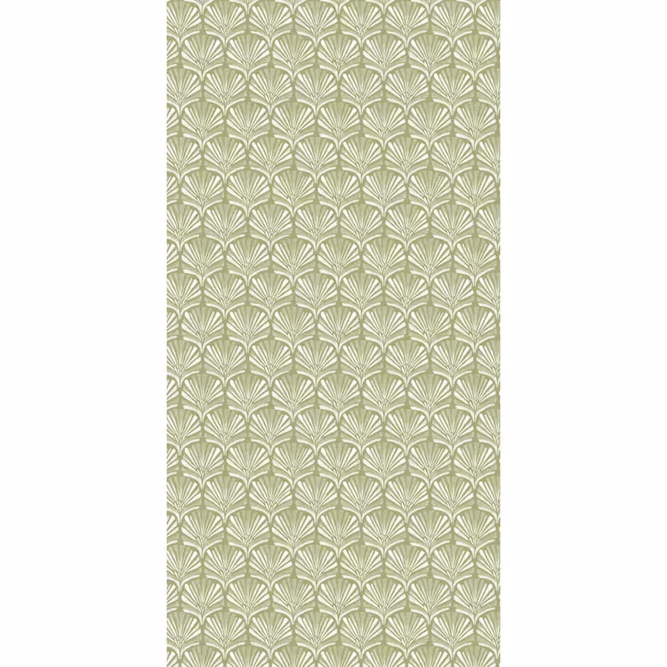 Tapete - Salbeigrün – Ginkgo Biloba – Fächer – Muster — 2