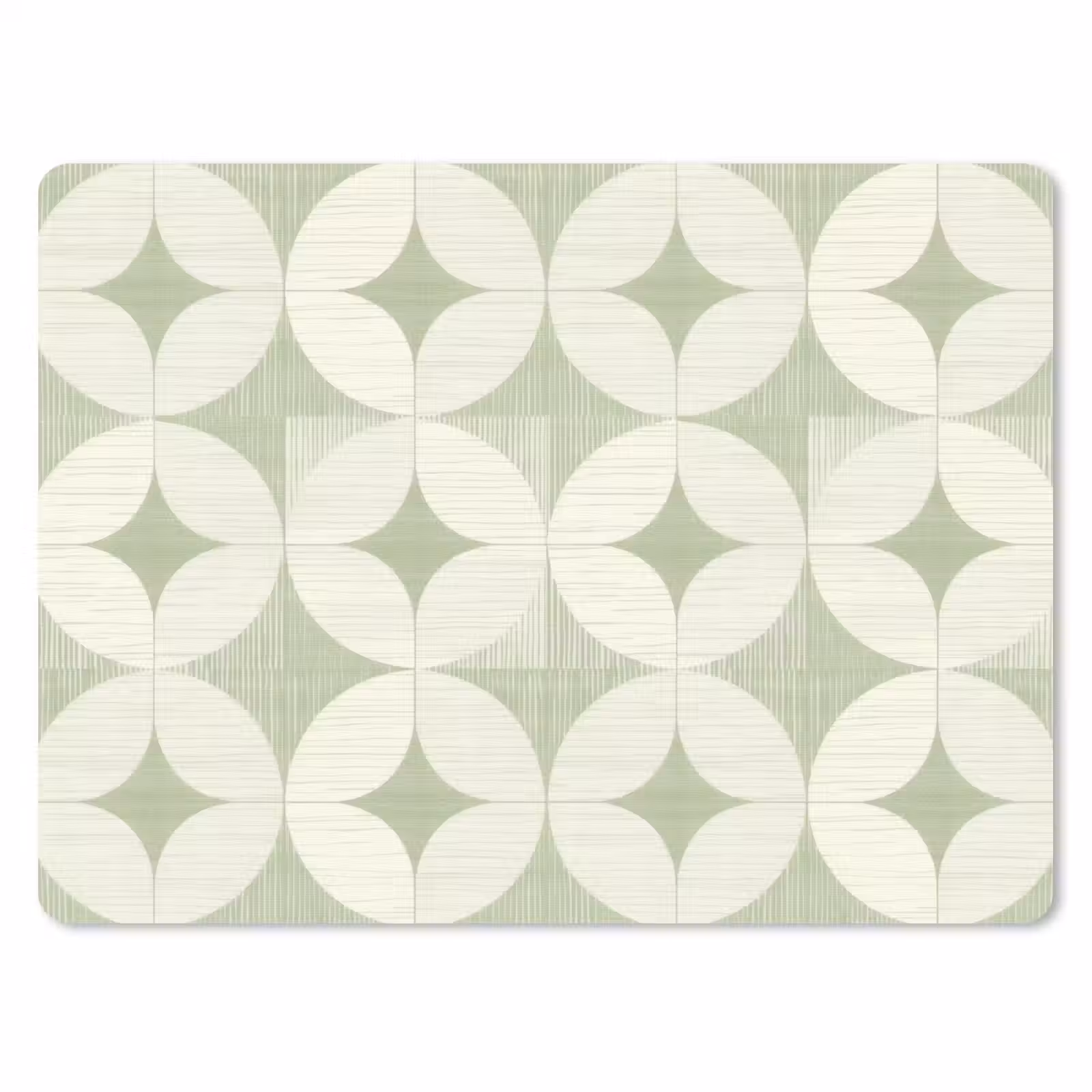Mauspad - Salbeigrün – Geometrisch – Retro – Mid-Century – Muster — 1
