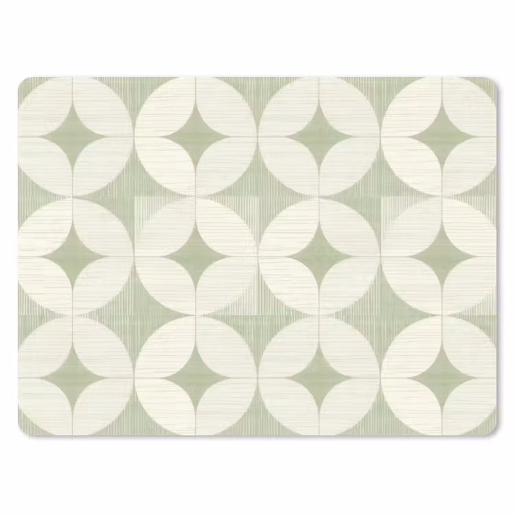 Mauspad - Salbeigrün – Geometrisch – Retro – Mid-Century – Muster — 1
