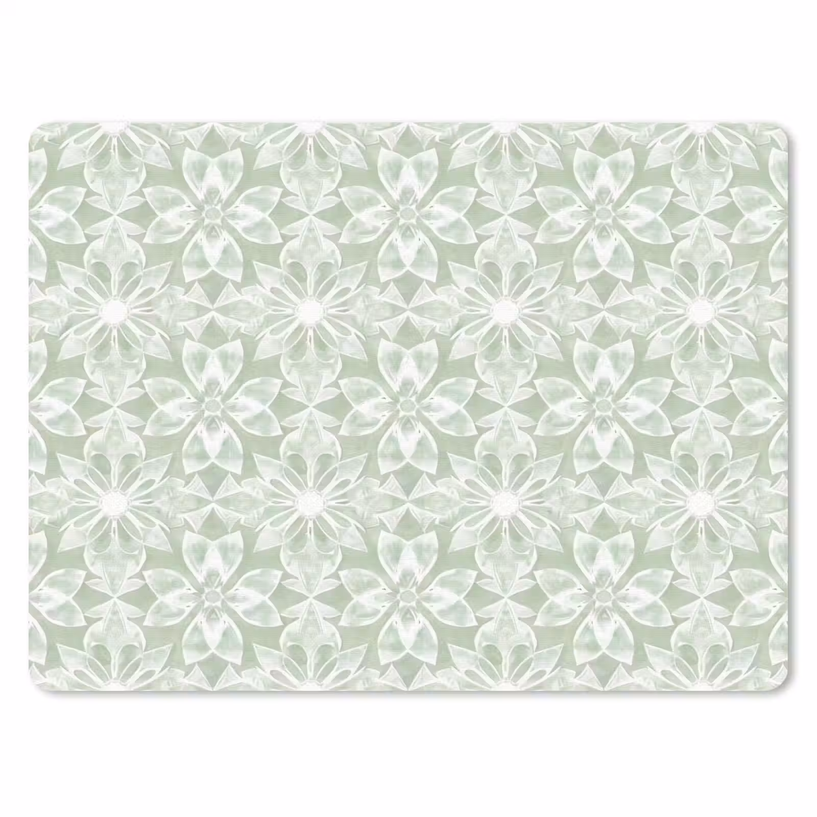 Mauspad - Salbeigrün – Symmetrisch – Mandala – Ornament – Muster — 1