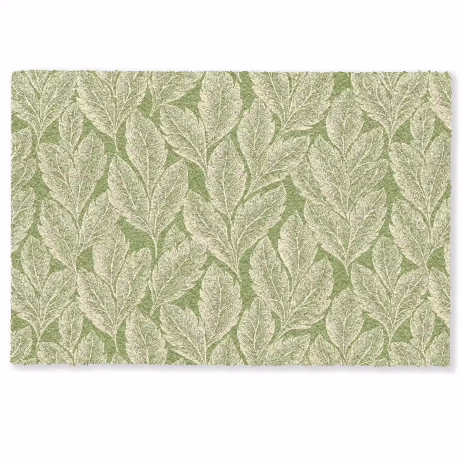 Fußmatte - Grün – Botanisch – Blätter – Vintage – Muster — 1