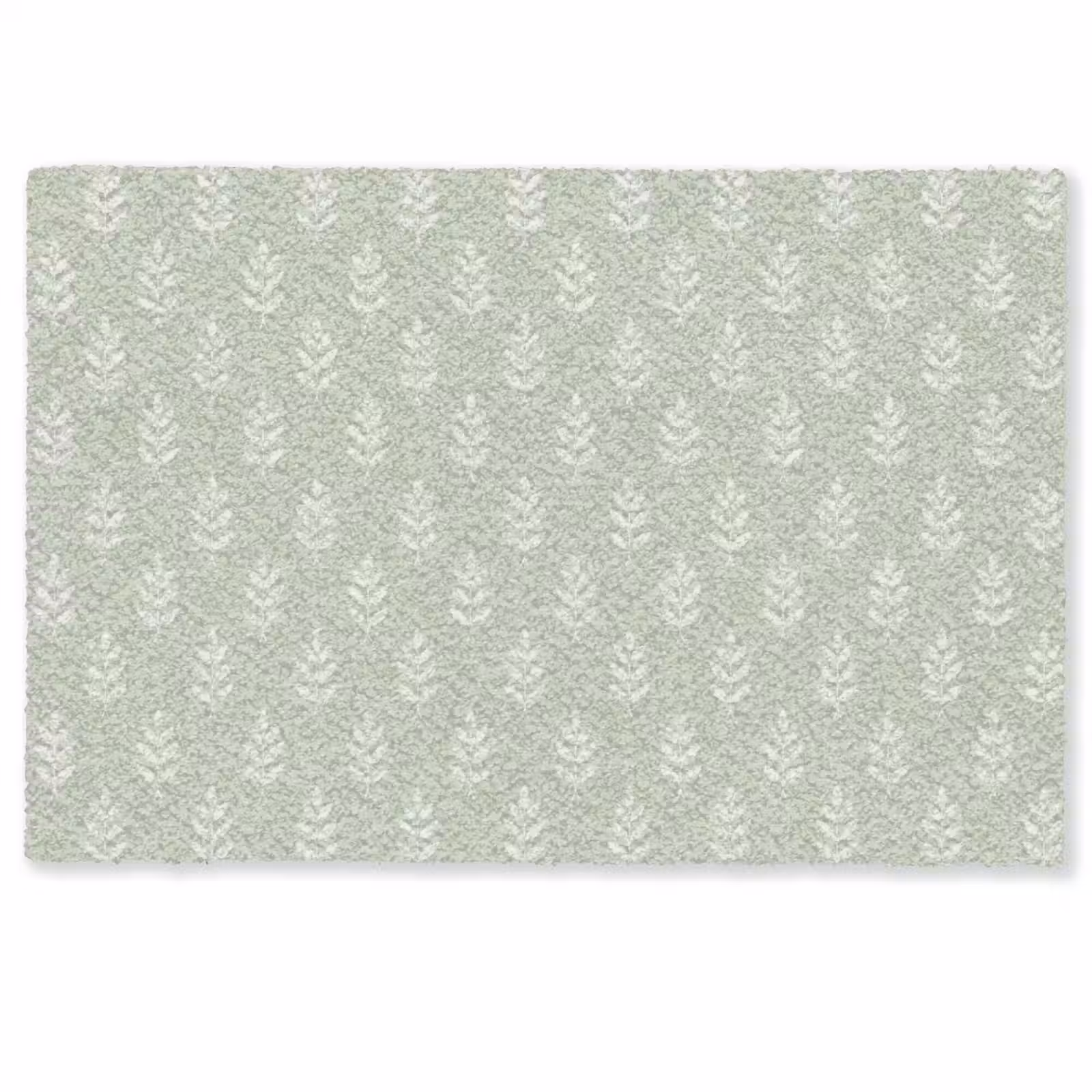 Fußmatte - Salbeigrün – Botanisch – Zweige – Minimalistisch – Muster — 1
