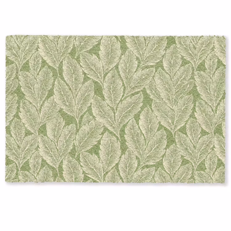 Fußmatte - Grün – Botanisch – Blätter – Vintage – Muster — 1