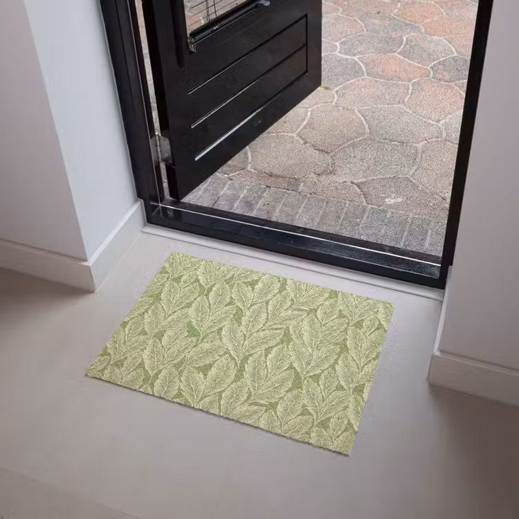 Fußmatte - Grün – Botanisch – Blätter – Vintage – Muster — 4