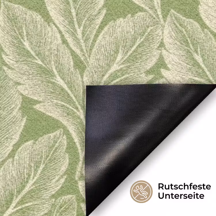 Fußmatte - Grün – Botanisch – Blätter – Vintage – Muster — 6