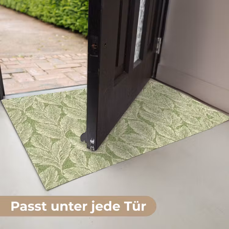 Fußmatte - Grün – Botanisch – Blätter – Vintage – Muster — 7