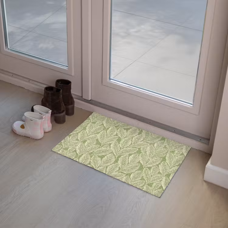 Fußmatte - Grün – Botanisch – Blätter – Vintage – Muster — 8