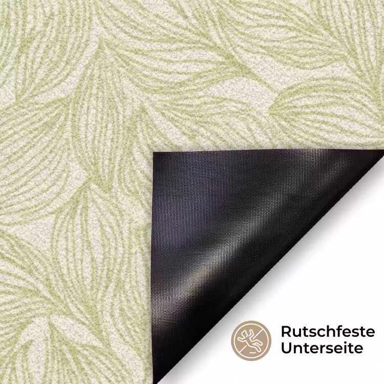 Fußmatte - Salbeigrün – Botanisch – Blätter – Handgezeichnet – Muster — 6