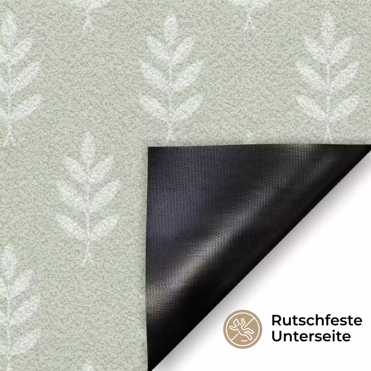 Fußmatte - Salbeigrün – Botanisch – Zweige – Minimalistisch – Muster — 6