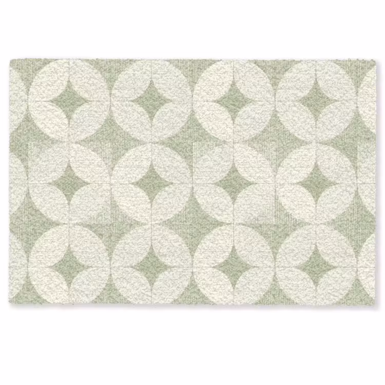 Fußmatte - Salbeigrün – Geometrisch – Retro – Mid-Century – Muster — 1