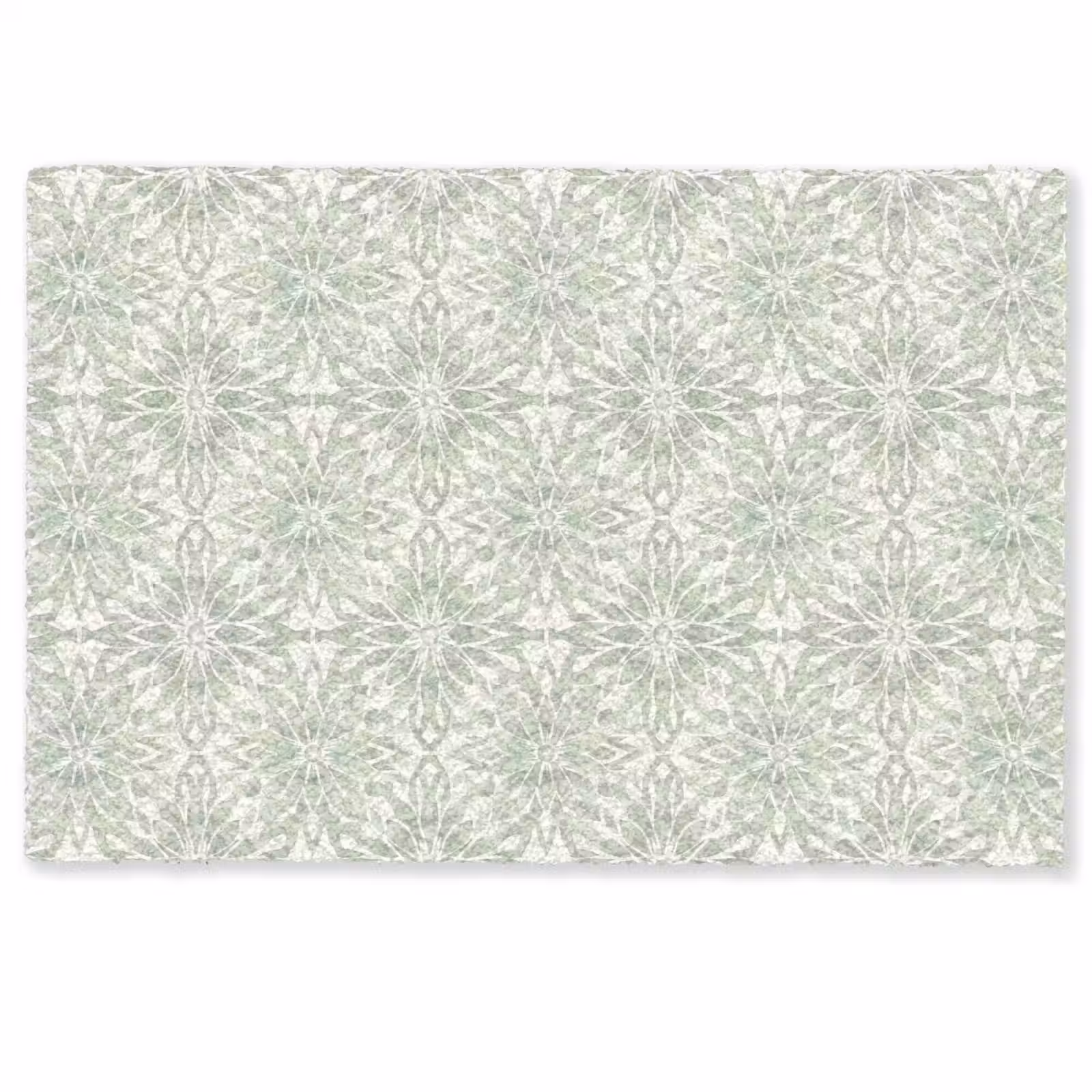 Fußmatte - Salbeigrün – Symmetrisch – Mandala – Ornament – Muster — 1