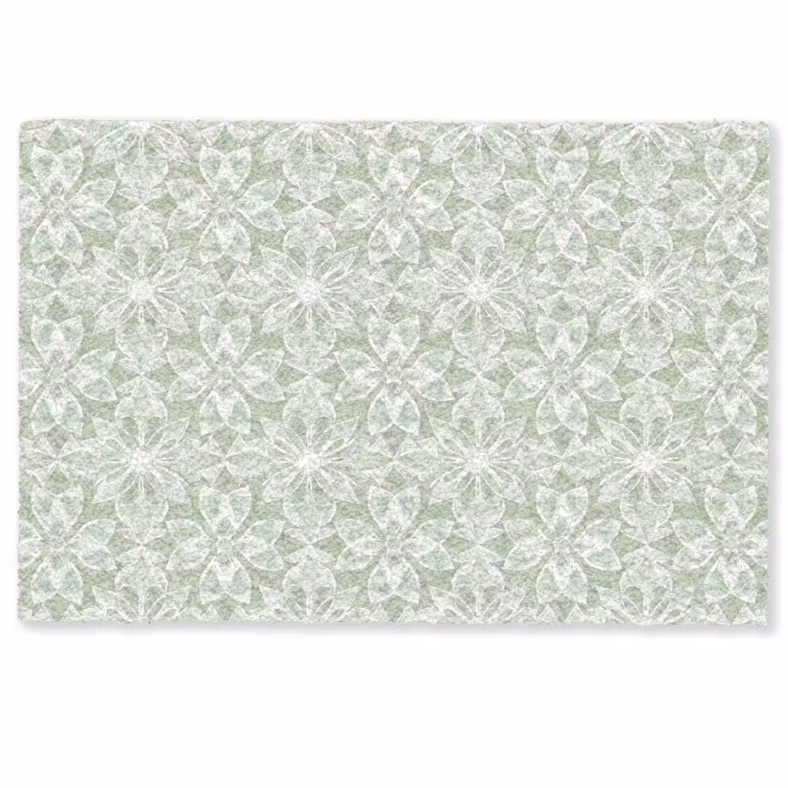 Fußmatte - Salbeigrün – Symmetrisch – Mandala – Ornament – Muster — 1
