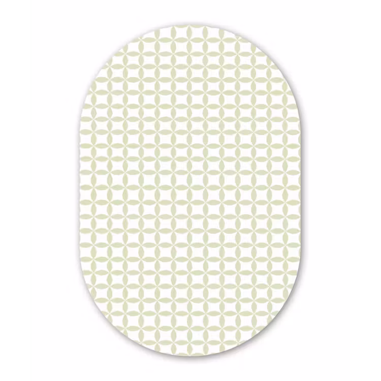Forexbild Oval - Salbeigrün – Geometrisch – Kreise – Muster — 1