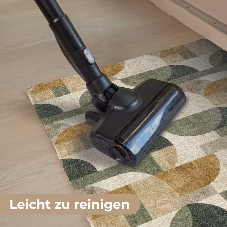 Fußmatte - Olivgrün – Geometrisch – Abstrakt – Mid-Century – Leinen – Muster — 9