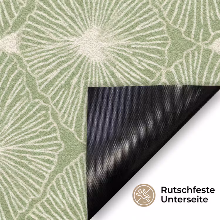 Fußmatte - Salbeigrün – Botanisch – Rauten – Organisch – Muster — 6