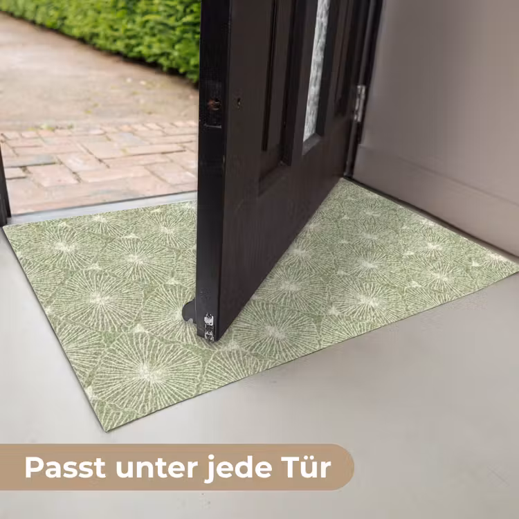 Fußmatte - Salbeigrün – Botanisch – Rauten – Organisch – Muster — 7