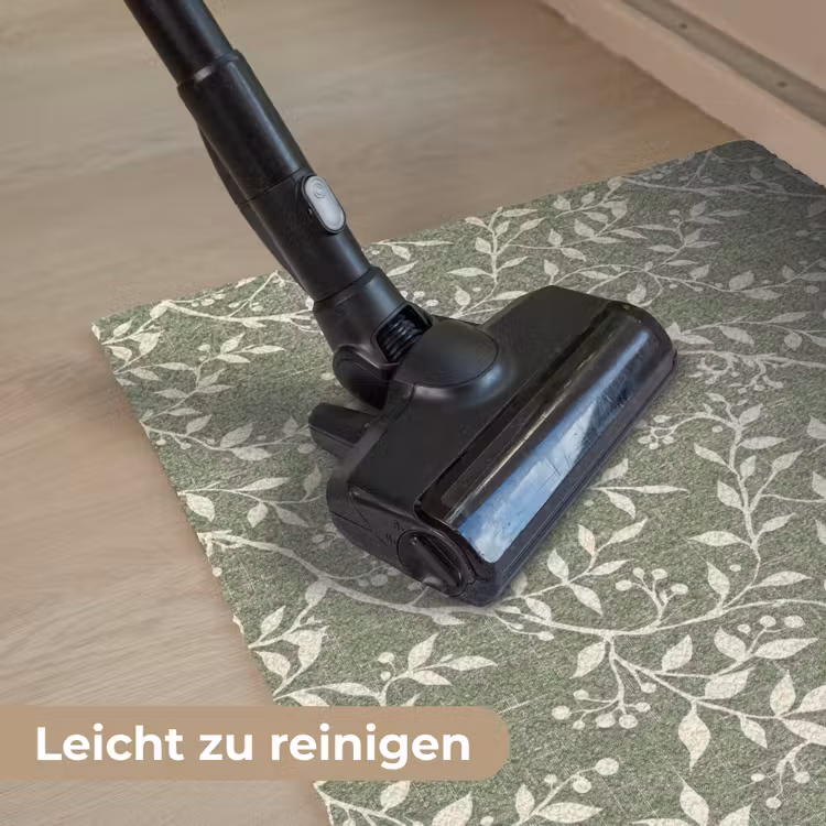 Fußmatte - Salbeigrün – Botanisch – Zweige – Beeren – Leinen – Muster — 9