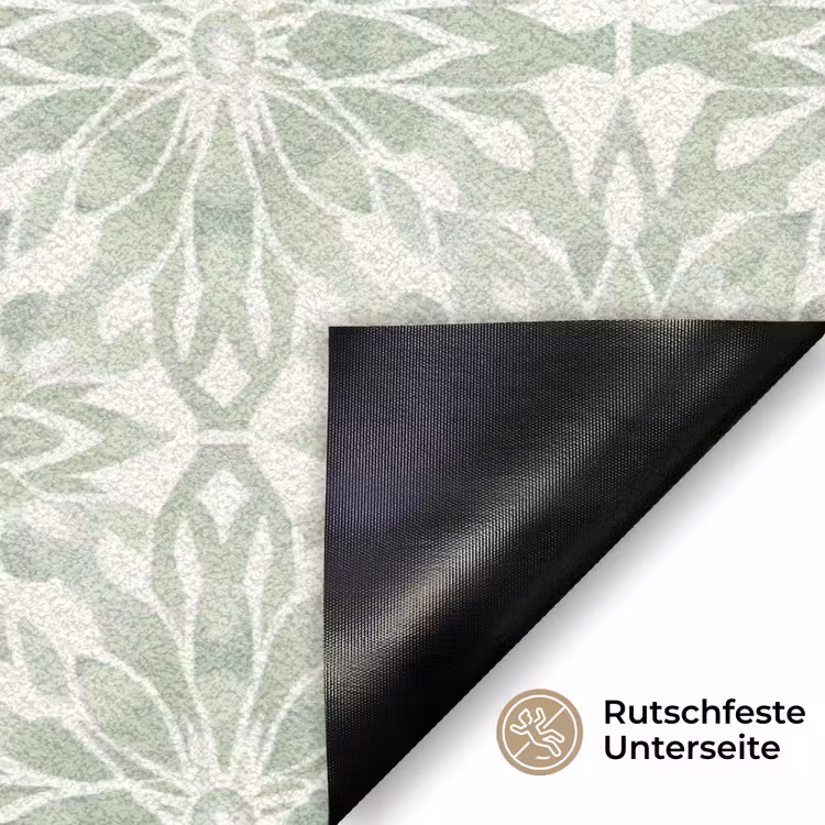 Fußmatte - Salbeigrün – Symmetrisch – Mandala – Ornament – Muster — 6