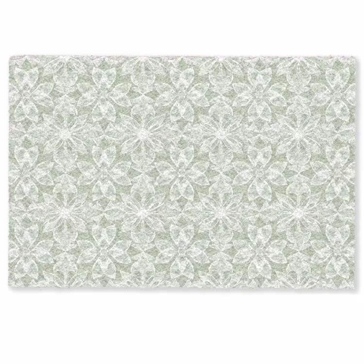 Fußmatte - Salbeigrün – Symmetrisch – Mandala – Ornament – Muster — 1
