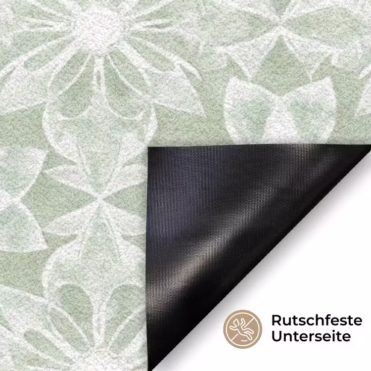 Fußmatte - Salbeigrün – Symmetrisch – Mandala – Ornament – Muster — 6