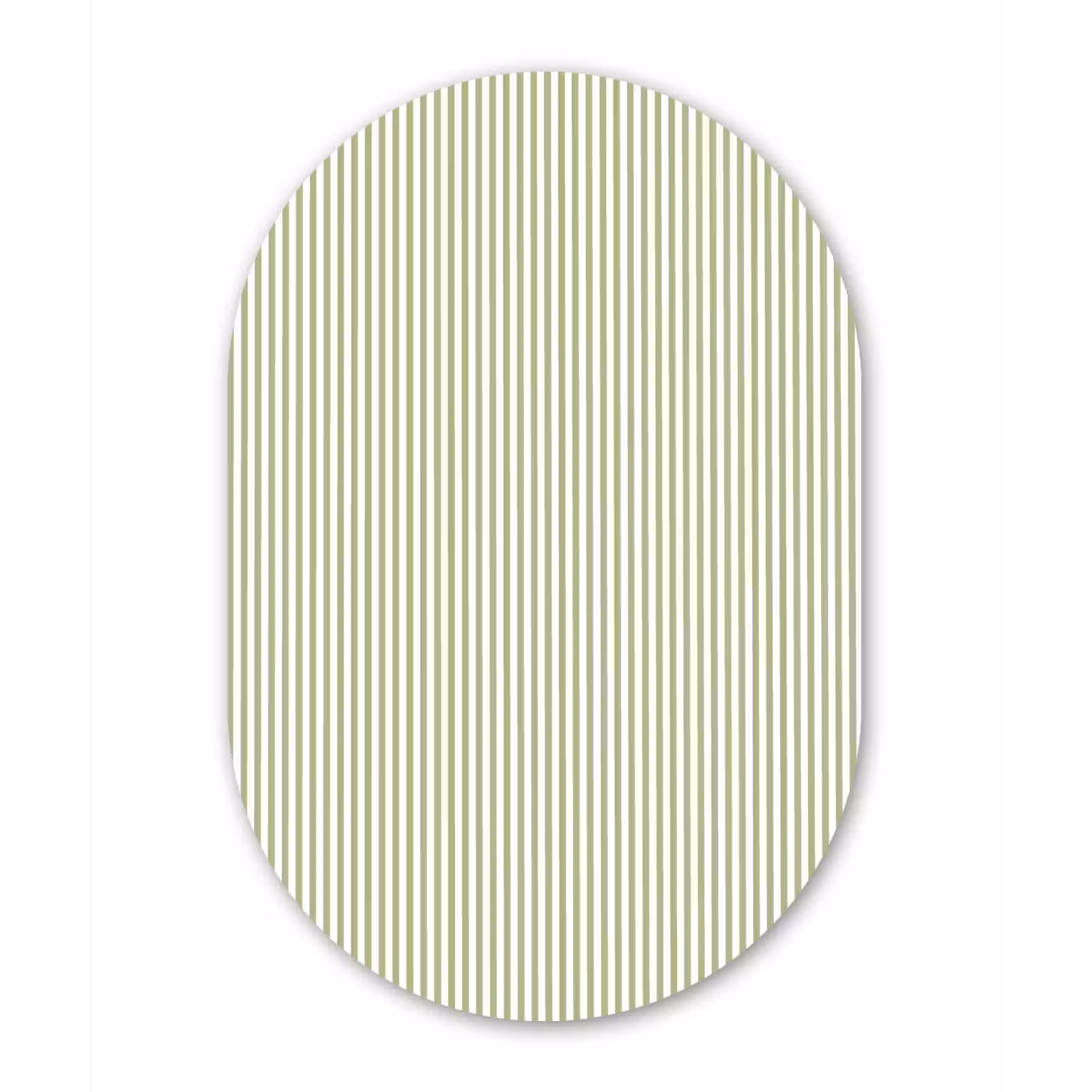 Forexbild Oval - Salbeigrün – Streifen – Minimalistisch – Muster — 1