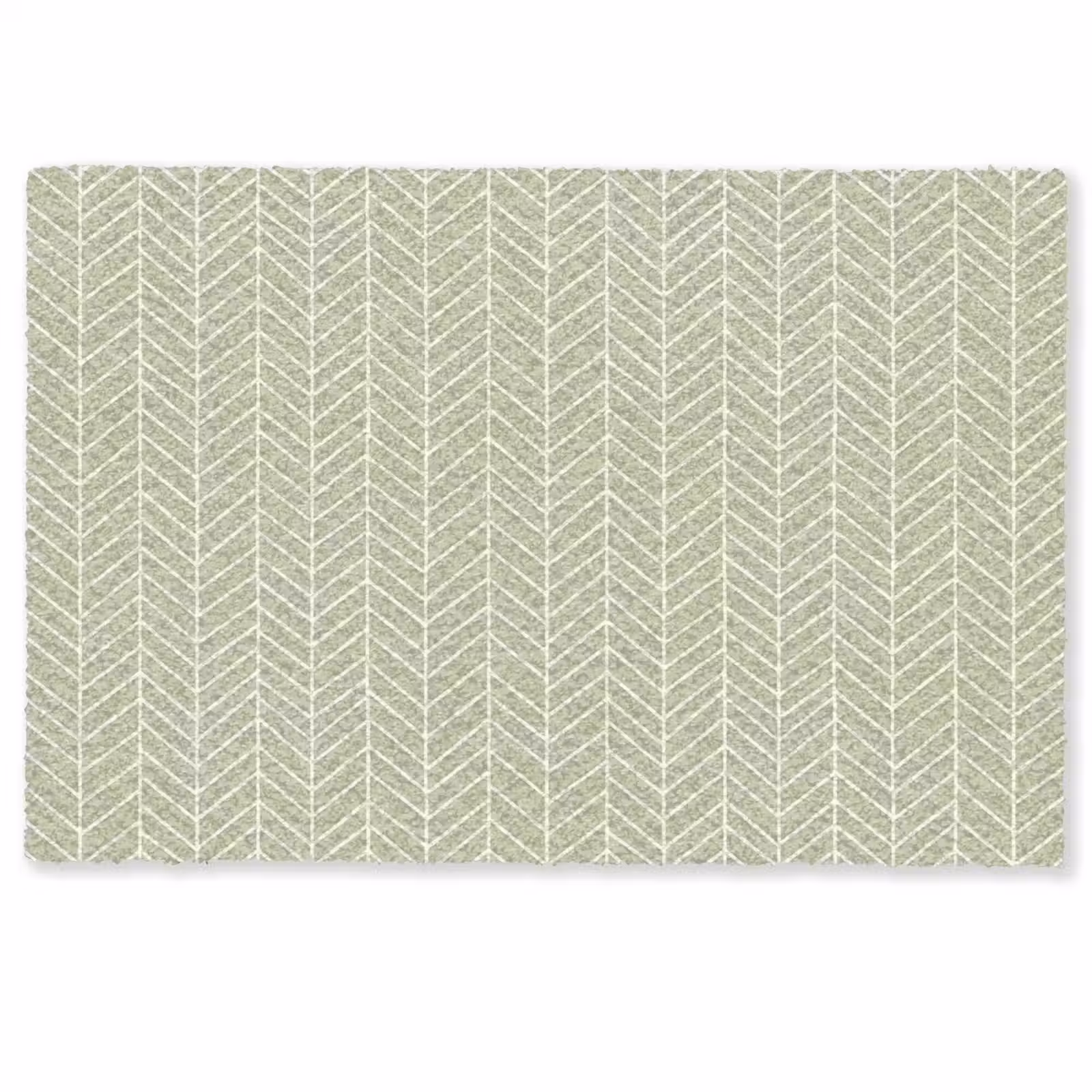 Fußmatte - Salbeigrün – Fischgrät – Geometrisch – Muster — 1