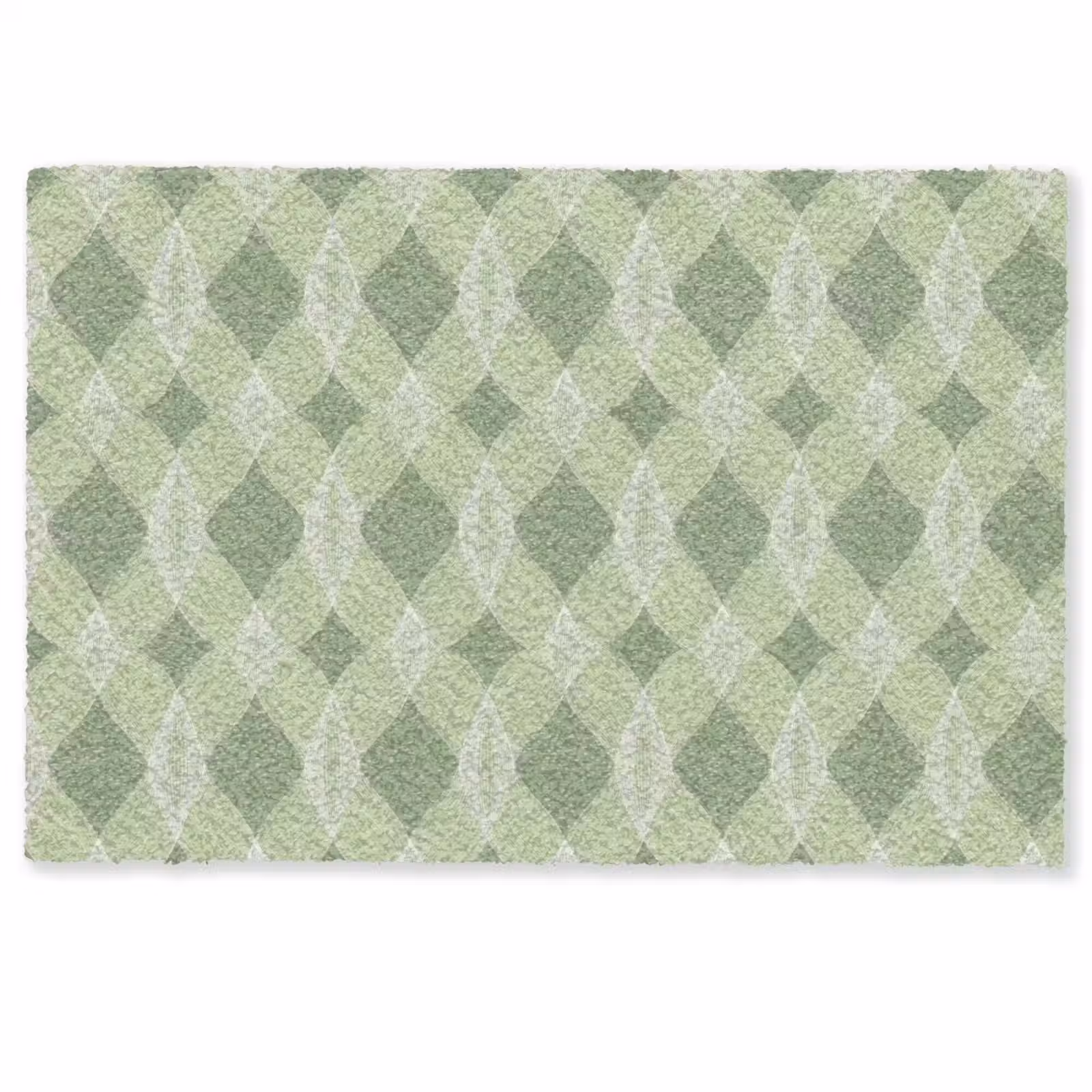 Fußmatte - Salbeigrün – Geometrisch – Organisch – Gitterwerk – Muster — 1