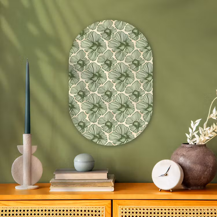 Forexbild Oval - Grün – Botanisch – Blumen – Organisch – Muster — 3