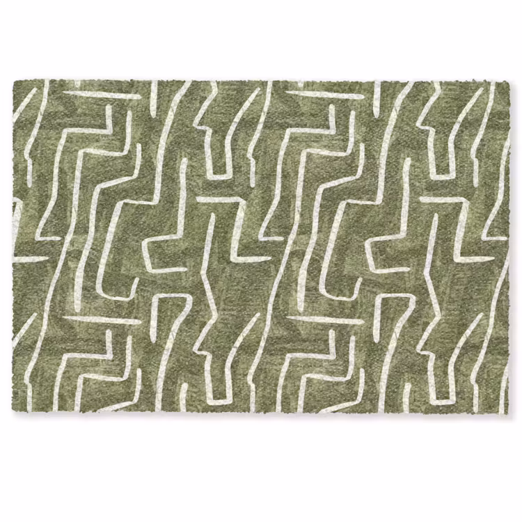 Fußmatte - Grün – Abstrakt – Pinselstriche – Muster — 1