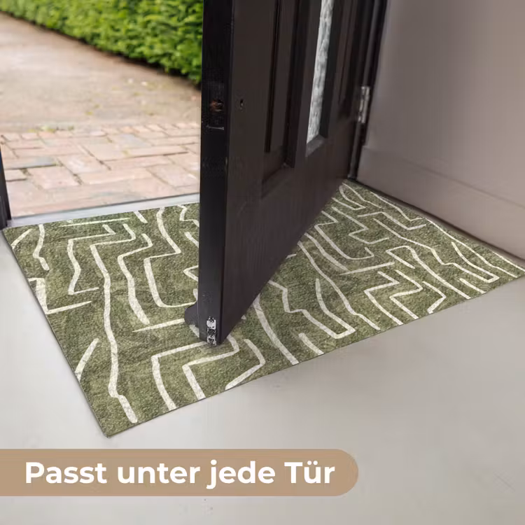 Fußmatte - Grün – Abstrakt – Pinselstriche – Muster — 7