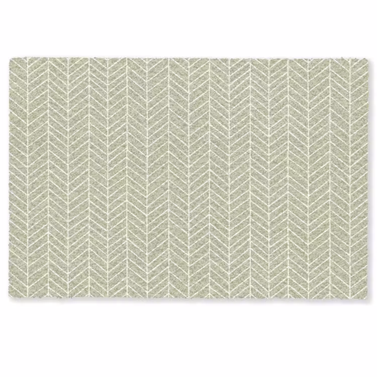 Fußmatte - Salbeigrün – Fischgrät – Geometrisch – Muster — 1