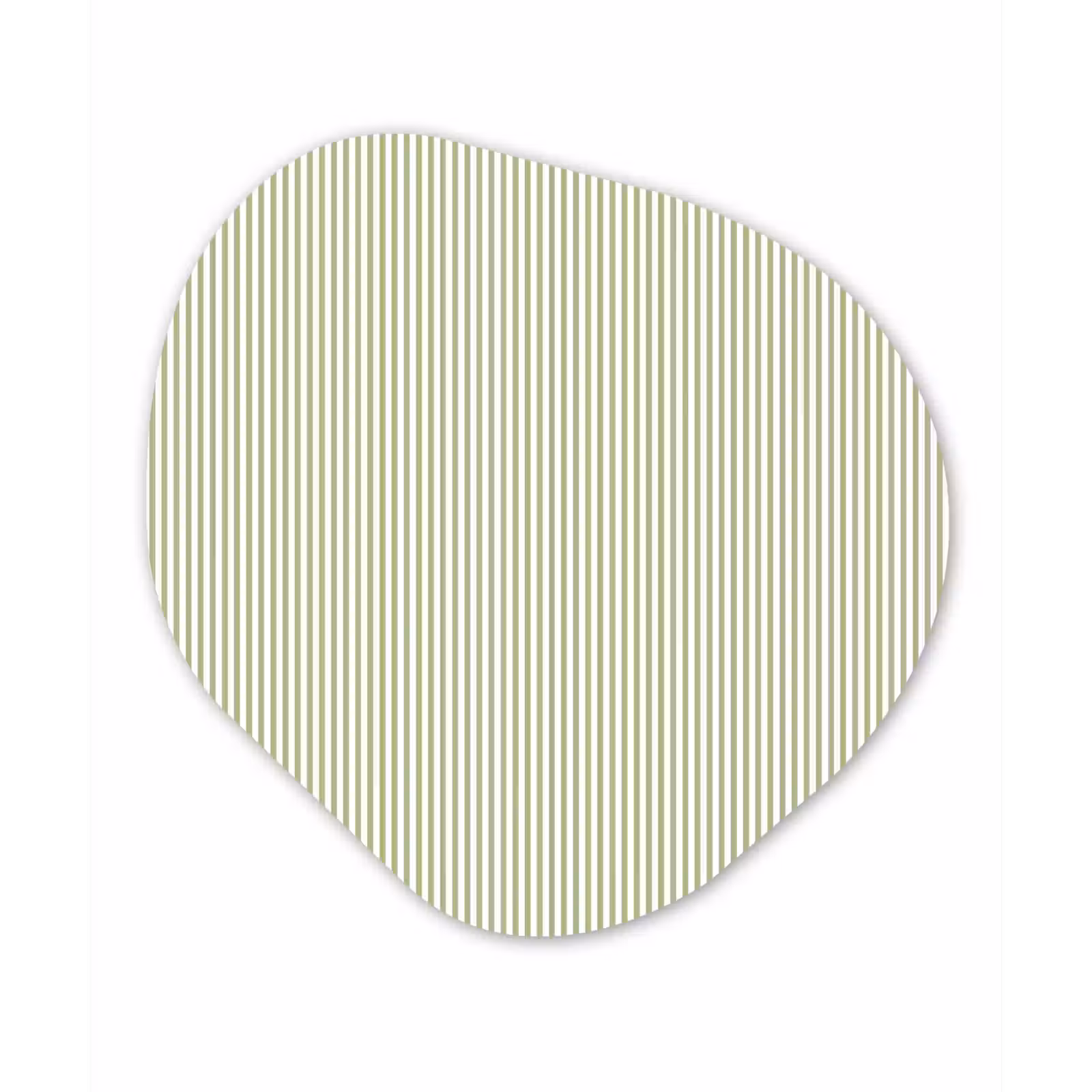 Glasbild Organische Form - Salbeigrün – Streifen – Minimalistisch – Muster — 1