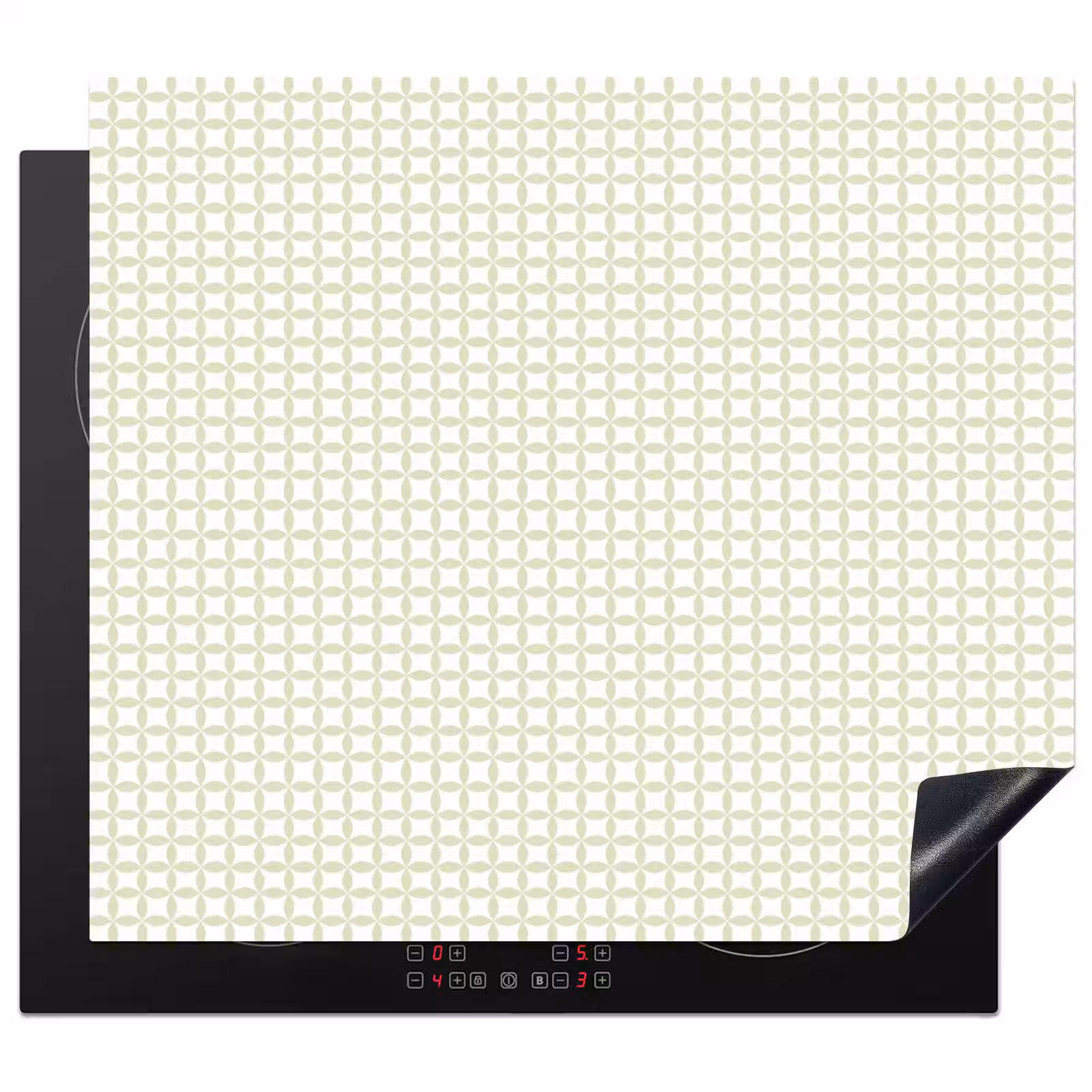Herdabdeckplatte - Salbeigrün – Geometrisch – Kreise – Muster — 1