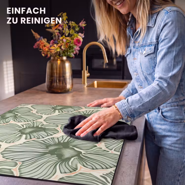 Herdabdeckplatte - Grün – Botanisch – Blumen – Organisch – Muster — 6