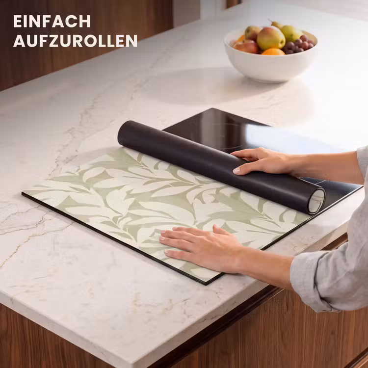 Herdabdeckplatte - Salbeigrün – Botanisch – Minimalistisch – Muster — 7