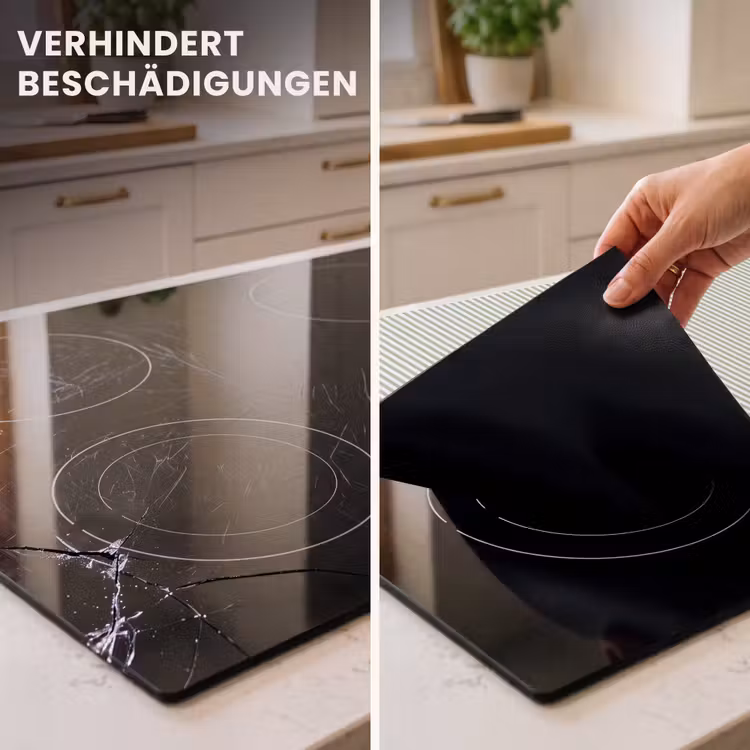 Herdabdeckplatte - Salbeigrün – Streifen – Minimalistisch – Muster — 3