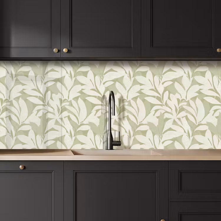 Küchenrückwand - Salbeigrün – Botanisch – Minimalistisch – Muster — 6