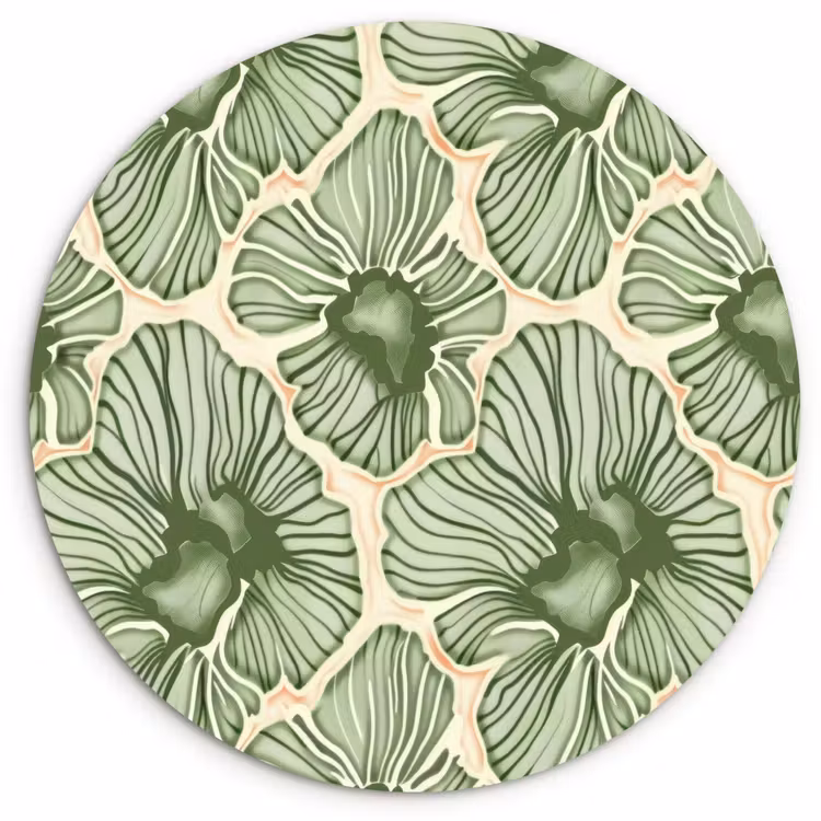 Forexbild Rund - Grün – Botanisch – Blumen – Organisch – Muster — 1