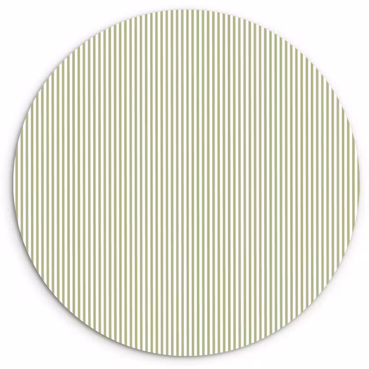 Forexbild Rund - Salbeigrün – Streifen – Minimalistisch – Muster — 1