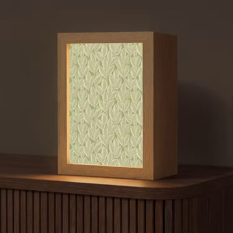 Personalisierte Lightbox - Grün – Botanisch – Blätter – Vintage – Muster — 1